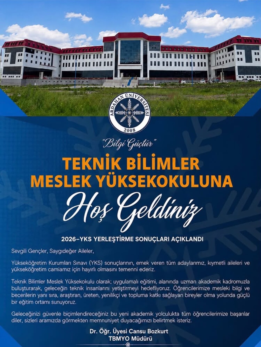 Teknik Bilimler Meslek Yüksekokuluna Hoşgeldiniz.